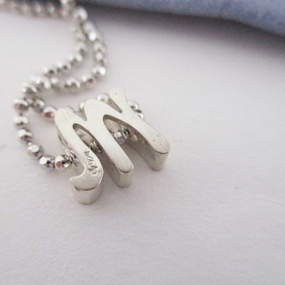 ALEX WOO - Sterling Silver Letter M Necklace - Picture 3 of 4